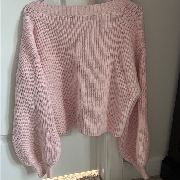 Edikted Light Pink Ribbed Cardigan - Picture 2 of 3